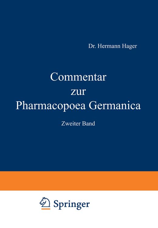 Produktbild: Commentar zur Pharmacopoea Germanica