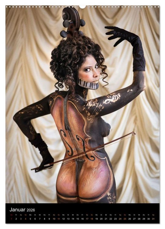 Produktbild: Klangk&ouml;rper - Bodypainting Adventures (hochwertiger Premium Wandkalender 2026 DIN A2 hoch), Kunstdruck in Hochglanz