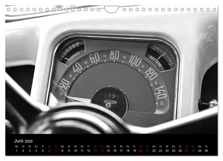 Produktbild: Citro&euml;n 11 CV Traction Avant in schwarzweiss (Wandkalender 2026 DIN A4 quer), CALVENDO Monatskalender