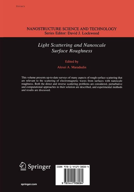 Produktbild: Light Scattering and Nanoscale Surface Roughness