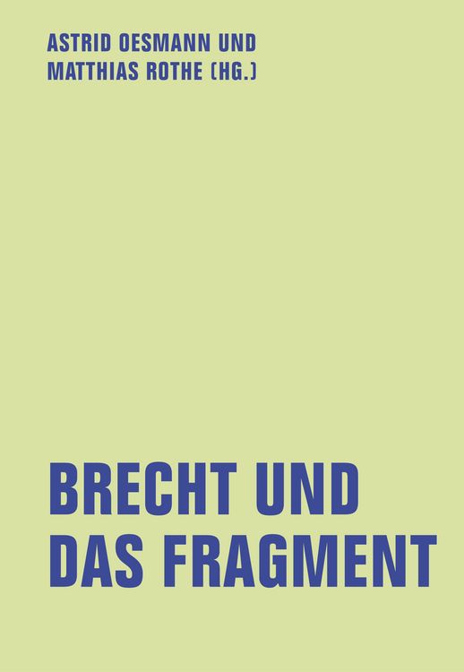Produktbild: Brecht und das Fragment