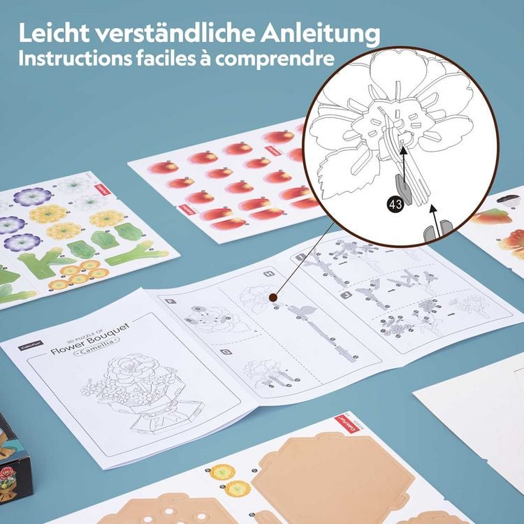 Produktbild: CUBICFUN - 3D Puzzle Blumentopf Kamelie 109 Teile