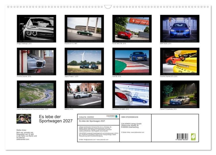 Produktbild: Es lebe der Sportwagen 2027 (Wandkalender 2027 DIN A2 quer), CALVENDO Monatskalender