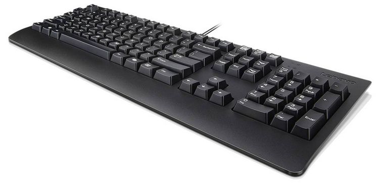 Produktbild: Lenovo 4Y41R64596 USB Tastatur Deutsch, QWERTZ Schwarz