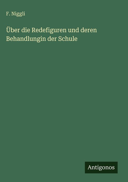 Produktbild: &Uuml;ber die Redefiguren und deren Behandlungin der Schule