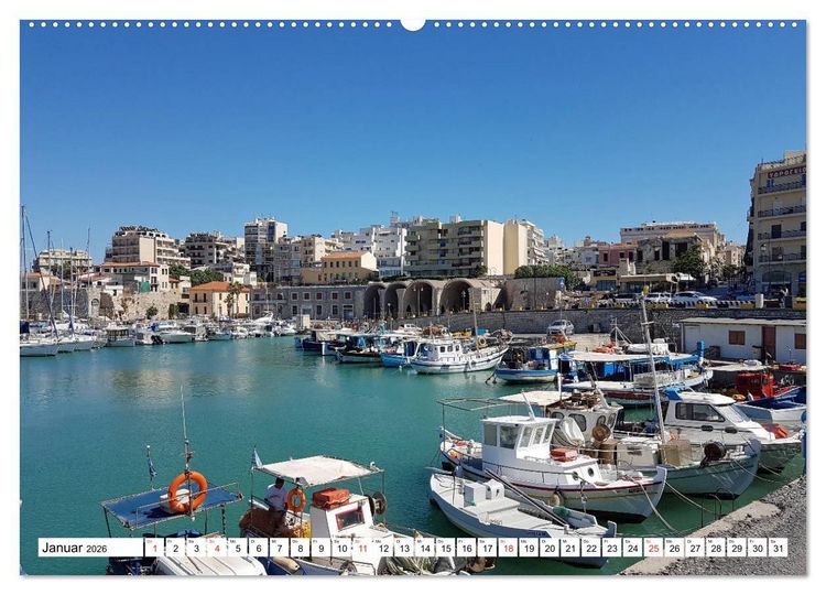 Produktbild: Idyllische H&auml;fen auf Kreta (Wandkalender 2026 DIN A2 quer), CALVENDO Monatskalender