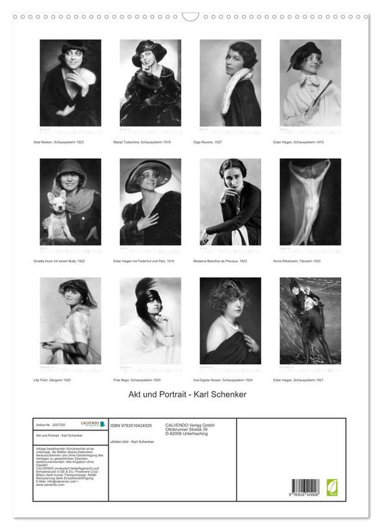 Produktbild: Akt und Portrait - Karl Schenker (Wandkalender 2026 DIN A2 hoch), CALVENDO Monatskalender