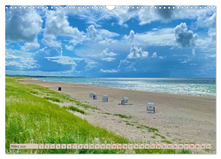 Produktbild: Fischland zwischen Ostsee und Bodden (Wandkalender 2026 DIN A3 quer), CALVENDO Monatskalender
