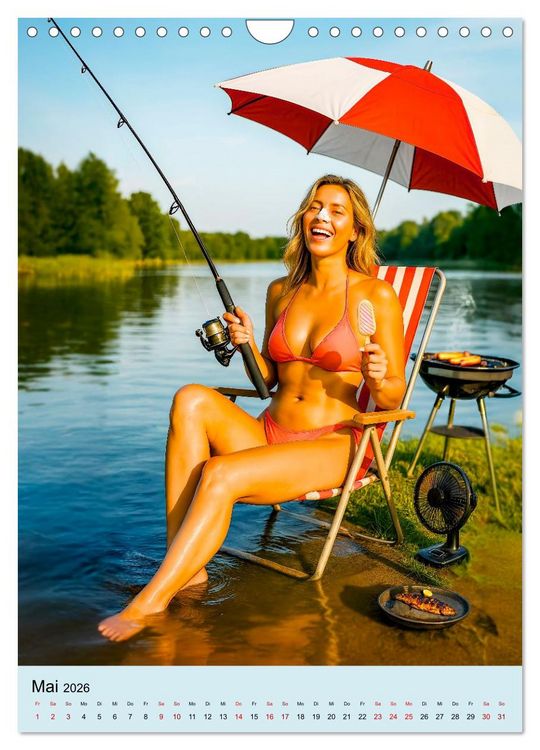 Produktbild: Angeln mit Biss - Lustiger Kalender f&uuml;r Angler mit Charme (Wandkalender 2026 DIN A4 hoch), CALVENDO Monatskalender