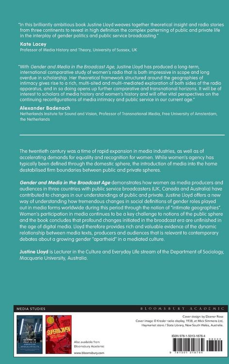 Produktbild: Gender and Media in the Broadcast Age Women's Radio Programming at the BBC, CBC, and ABC