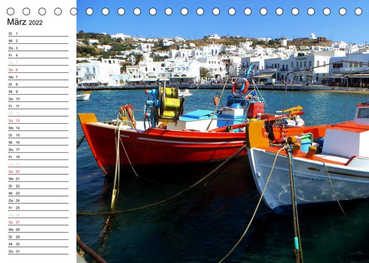 Produktbild: MYKONOS - Insel der Winde (Tischkalender 2022 DIN A5 quer)