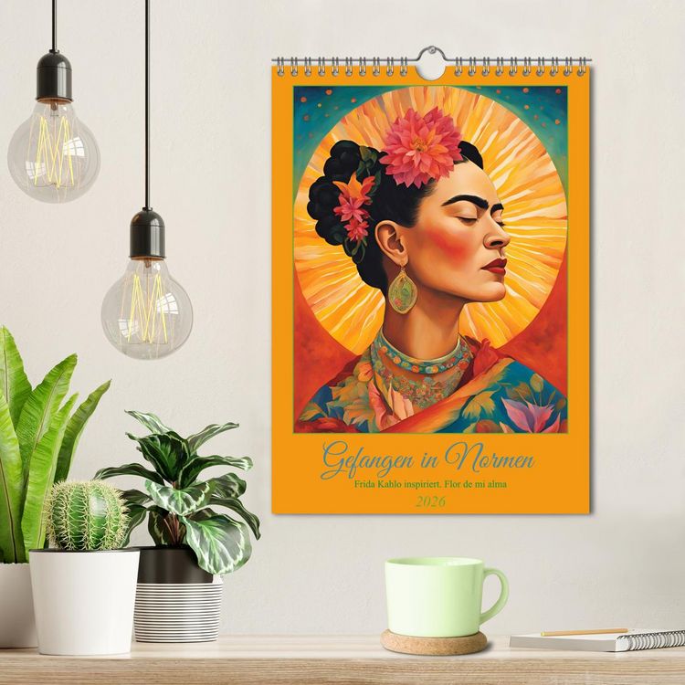 Produktbild: Gefangen in Normen. Frida Kahlo inspiriert. Flor de mi alma (Wandkalender 2026 DIN A4 hoch), CALVENDO Monatskalender