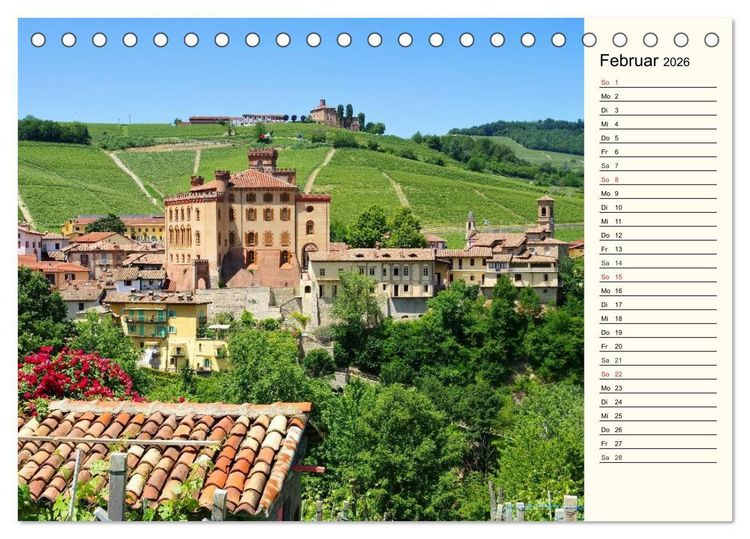 Produktbild: Die Langhe - Im Herzen des Piemonts (Tischkalender 2026 DIN A5 quer), CALVENDO Monatskalender