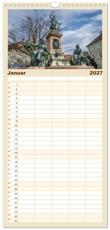 Produktbild: Familienplaner 2027 - Insel Lindau - Bayerische Perle im Bodensee mit 5 Spalten (Wandkalender, 21 x 45 cm) CALVENDO