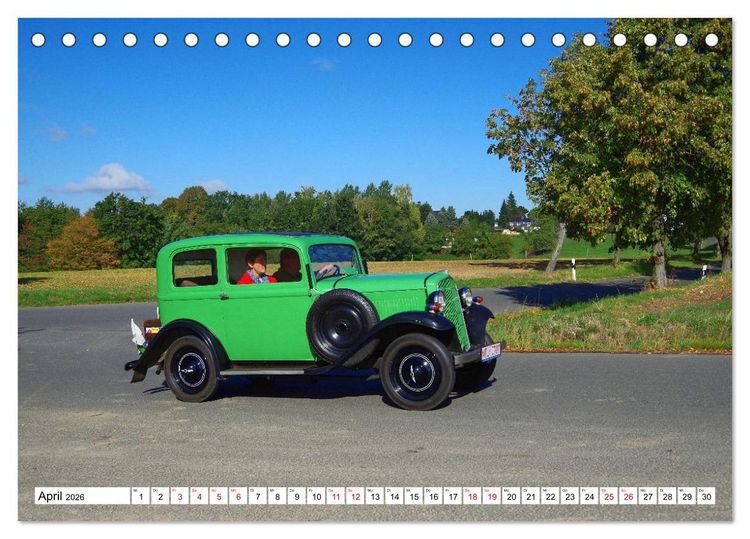 Produktbild: Oldtimer in Colditz (Tischkalender 2026 DIN A5 quer), CALVENDO Monatskalender
