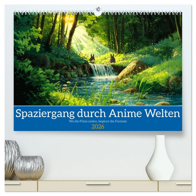 Produktbild: Spaziergang durch Anime Welten (hochwertiger Premium Wandkalender 2026 DIN A2 quer), Kunstdruck in Hochglanz