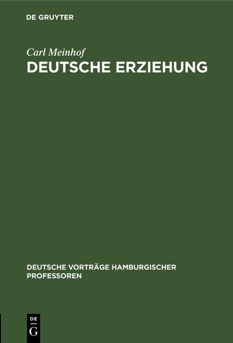 Produktbild: Deutsche Erziehung