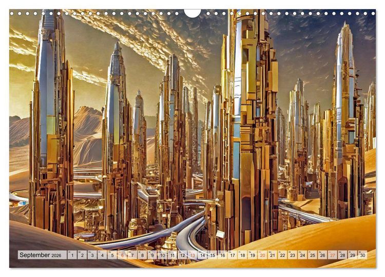 Produktbild: Stadtarchitektur, futuristisch-fantastisch (Wandkalender 2026 DIN A3 quer), CALVENDO Monatskalender