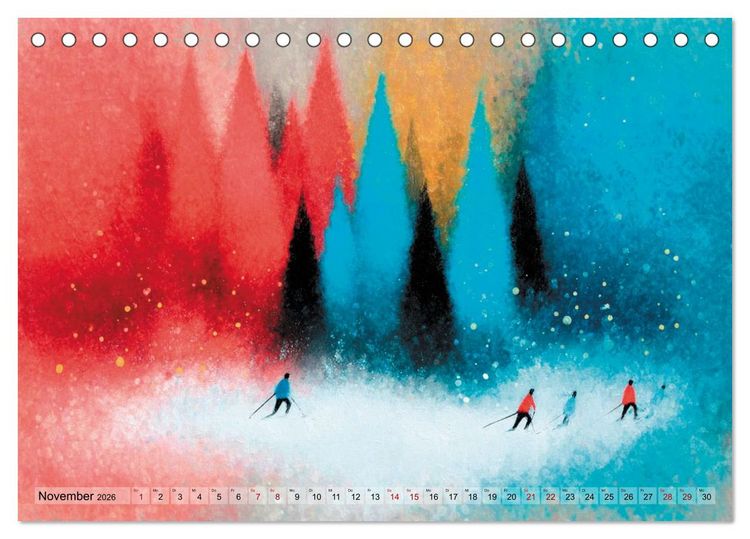 Produktbild: Wenn die Stille in Farbe tropft (Tischkalender 2026 DIN A5 quer), CALVENDO Monatskalender