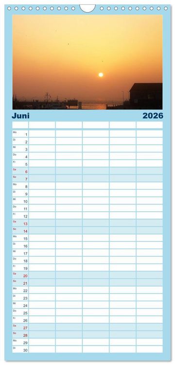 Produktbild: Familienplaner 2026 - Nordseefeeling - Cuxhaven mit 5 Spalten (Wandkalender, 21 x 45 cm) CALVENDO