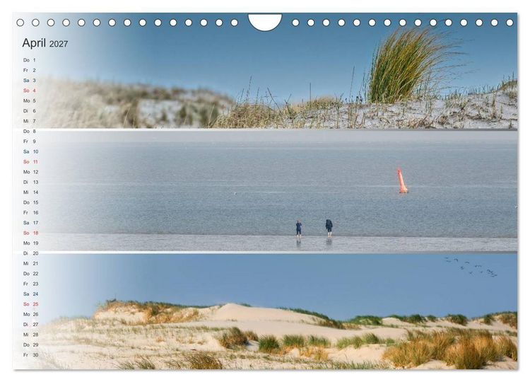 Produktbild: K&uuml;stenstreifen an der Nordsee (Wandkalender 2027 DIN A4 quer), CALVENDO Monatskalender