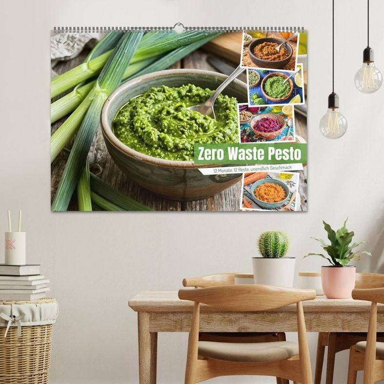 Produktbild: Zero Waste Pesto - 12 Monate, 12 Reste, unendlich Geschmack (Wandkalender 2027 DIN A2 quer), CALVENDO Monatskalender