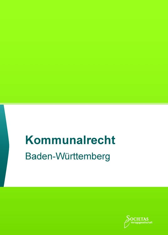 Produktbild: Kommunalrecht Baden-W&uuml;rttemberg