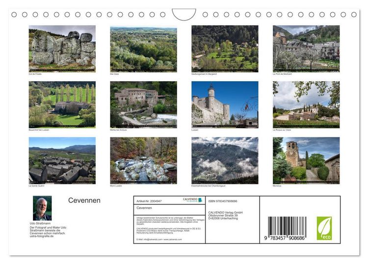 Produktbild: Cevennen (Wandkalender 2026 DIN A4 quer), CALVENDO Monatskalender