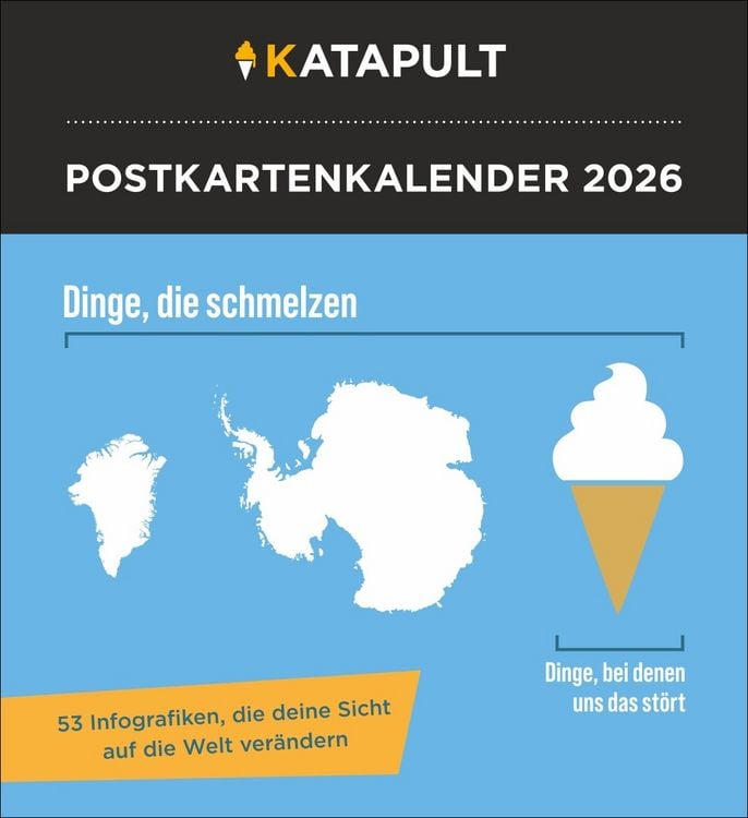 Produktbild: Katapult Postkartenkalender 2026 - 53 Infografiken, die deine Sicht auf die Welt verändern