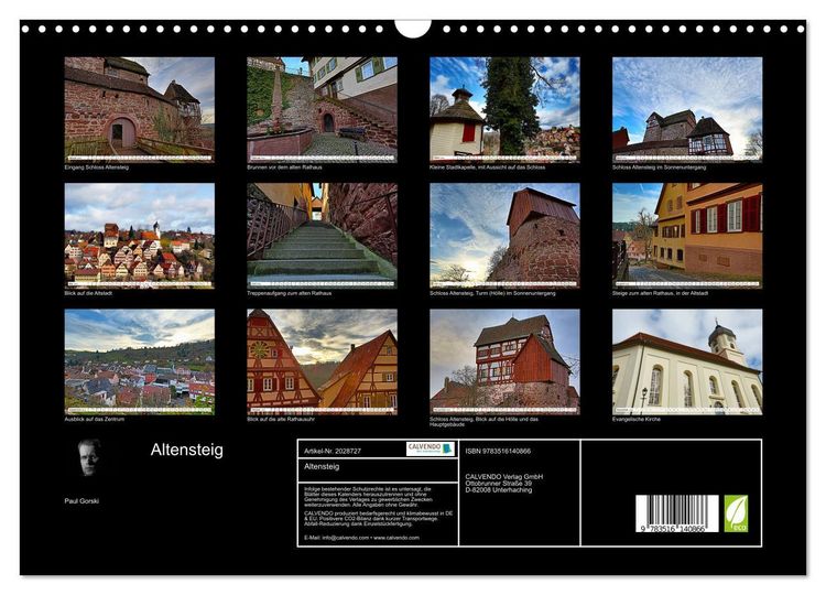 Produktbild: Altensteig (Wandkalender 2026 DIN A3 quer), CALVENDO Monatskalender