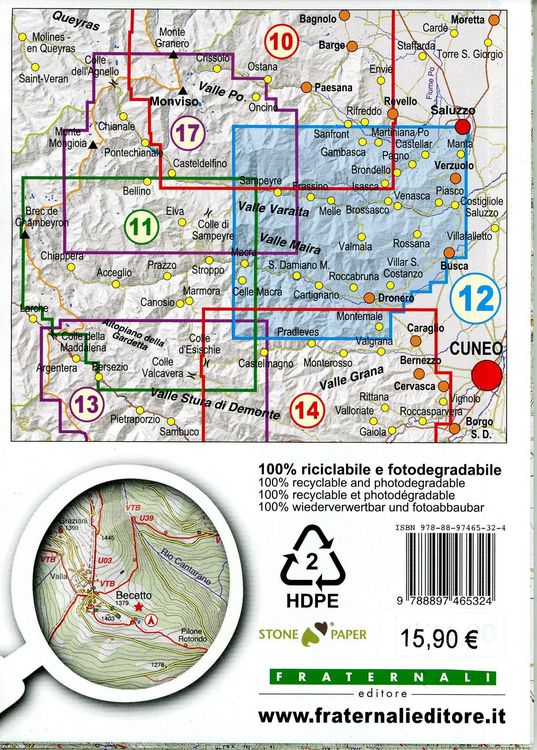 Produktbild: Bassa Valle Varaita - Bassa Valle Maira 1 : 25 000