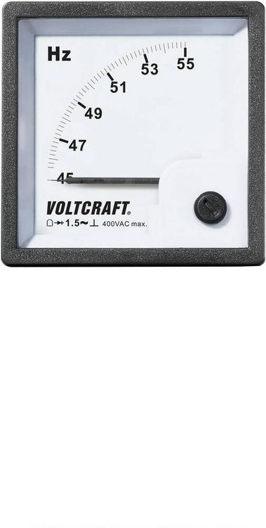 Produktbild: VOLTCRAFT AM-72X72/50HZ AM-72X72/50HZ Analog-Einbaumessger&auml;t AM-72X72/50HZ 45 - 55 Hz Drehspule