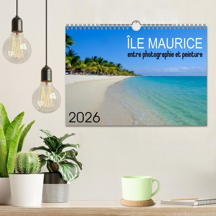 Produktbild: &Icirc;le Maurice entre photographie et peinture (Calendrier mural 2026 DIN A4 vertical), CALVENDO calendrier mensuel