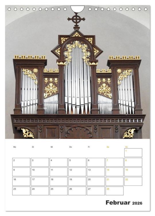 Produktbild: Orgeln zum Verlieben! (Wandkalender 2026 DIN A4 hoch), CALVENDO Monatskalender