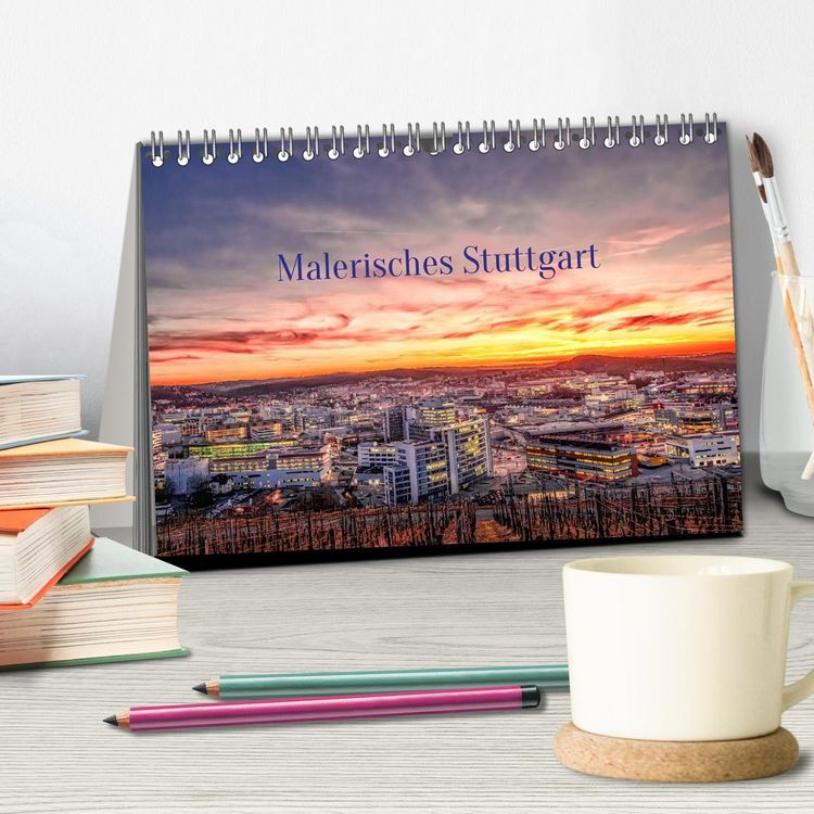 Produktbild: Malerisches Stuttgart (Tischkalender 2026 DIN A5 quer), CALVENDO Monatskalender