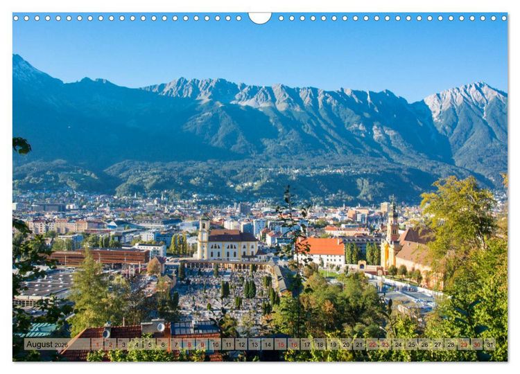 Produktbild: Innsbruck - Die Stadt im Herzen der Alpen (Wandkalender 2026 DIN A3 quer), CALVENDO Monatskalender