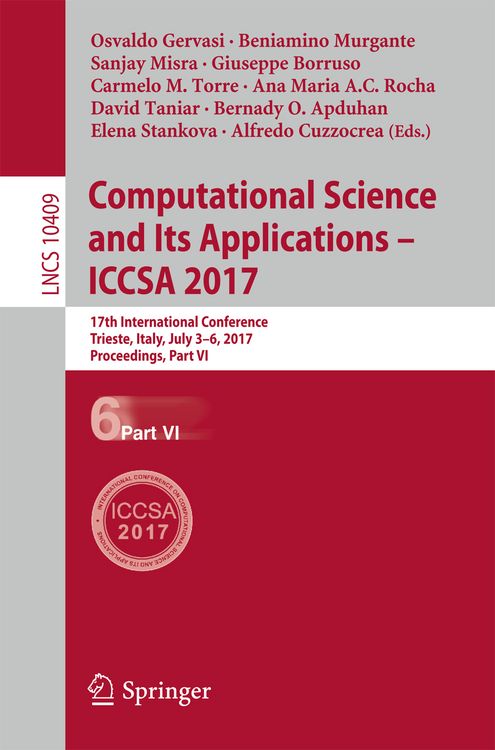 Produktbild: Computational Science and Its Applications &ndash; ICCSA 2017