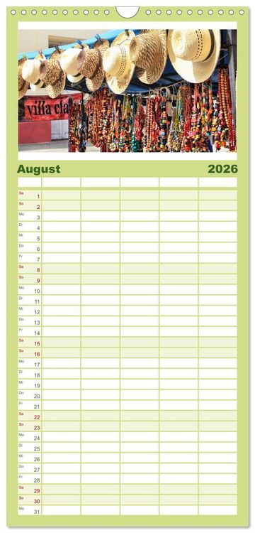 Produktbild: Familienplaner 2026 - Kuba - Ein ganzes Jahr Karibikflair mit 5 Spalten (Wandkalender, 21 x 45 cm) CALVENDO