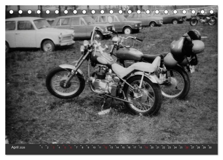 Produktbild: east Rider - Biker und Bikes aus der DDR (Tischkalender 2026 DIN A5 quer), CALVENDO Monatskalender