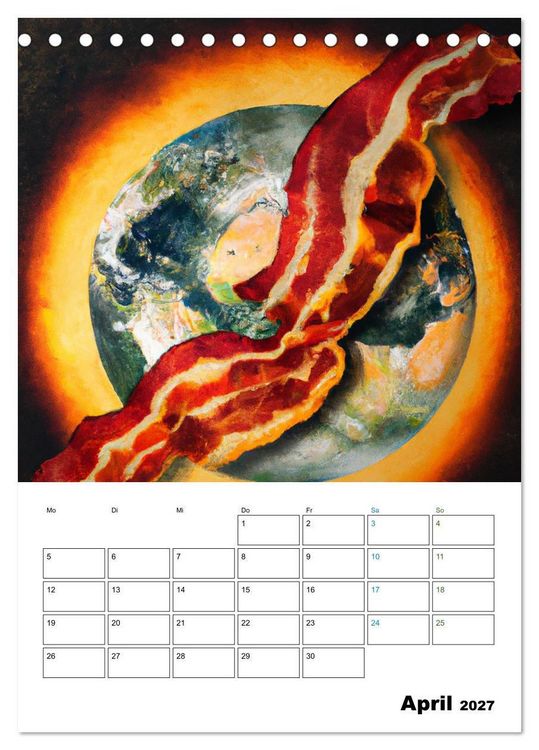 Produktbild: Bacon Kalender - Wir lieben Bacon (Tischkalender 2027 DIN A5 hoch), CALVENDO Monatskalender