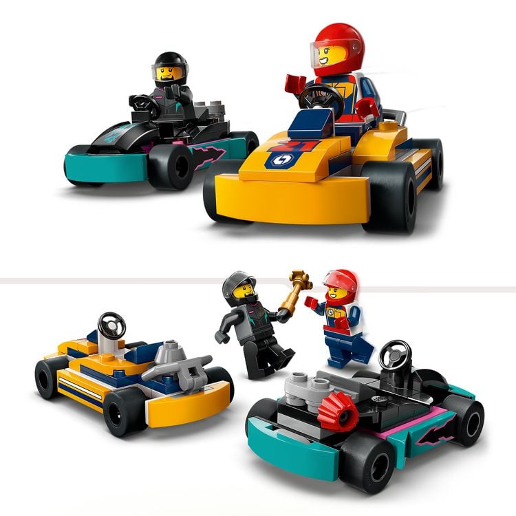 Produktbild: LEGO City 60400 Go-Karts mit Rennfahrern, Set mit Spielzeug-Autos