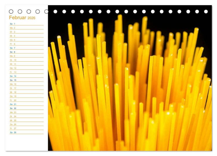 Produktbild: Pasta (Tischkalender 2026 DIN A5 quer), CALVENDO Monatskalender