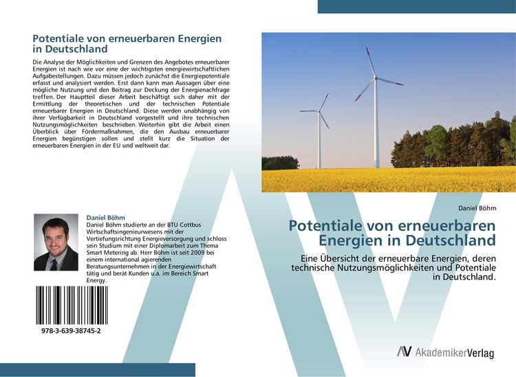 Produktbild: Potentiale von erneuerbaren Energien in Deutschland