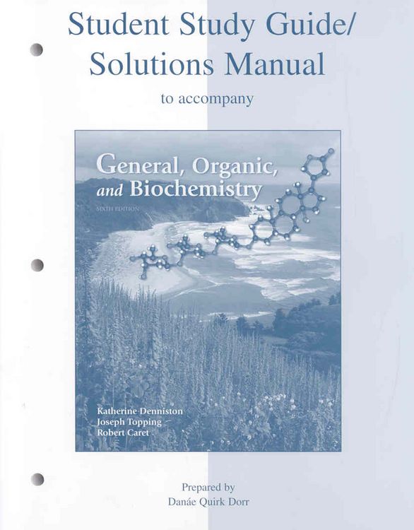 Produktbild: General, Organic, and Biochemistry Student Study Guide/Solutions Manual