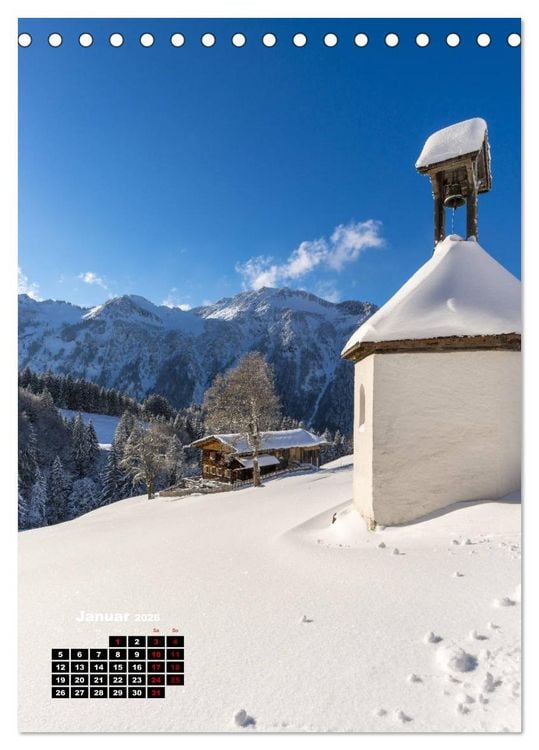 Produktbild: Leichte Wanderziele um Oberstdorf (Tischkalender 2026 DIN A5 hoch), CALVENDO Monatskalender