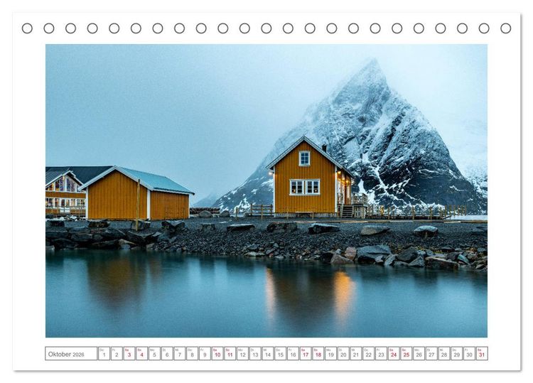 Produktbild: Geheimnisvolle Lofoten (Tischkalender 2026 DIN A5 quer), CALVENDO Monatskalender