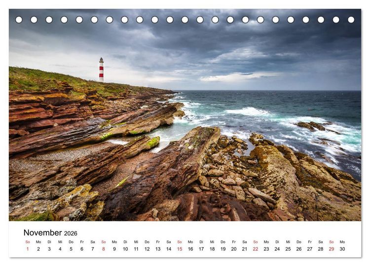 Produktbild: Schottlands Leuchtt&uuml;rme (Tischkalender 2026 DIN A5 quer), CALVENDO Monatskalender