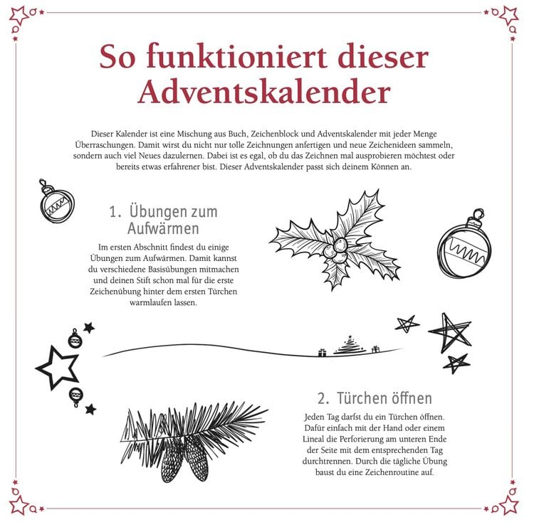 Produktbild: Kunst des Zeichnens Weihnachtszeit - Adventskalender