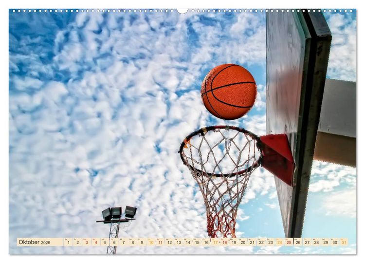 Produktbild: Basketball - so cool (hochwertiger Premium Wandkalender 2026 DIN A2 quer), Kunstdruck in Hochglanz