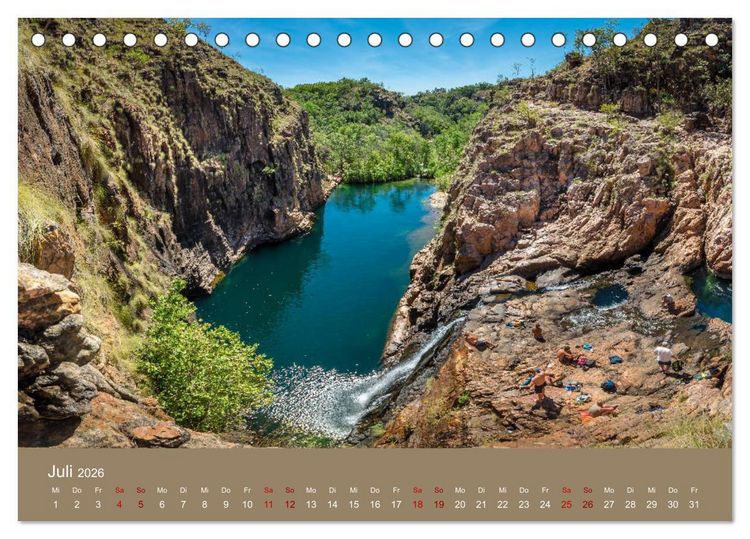 Produktbild: Down Under - Eine Reise durch Australien (Tischkalender 2026 DIN A5 quer), CALVENDO Monatskalender